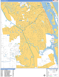 Port Orange Wall Map Basic Style 2026